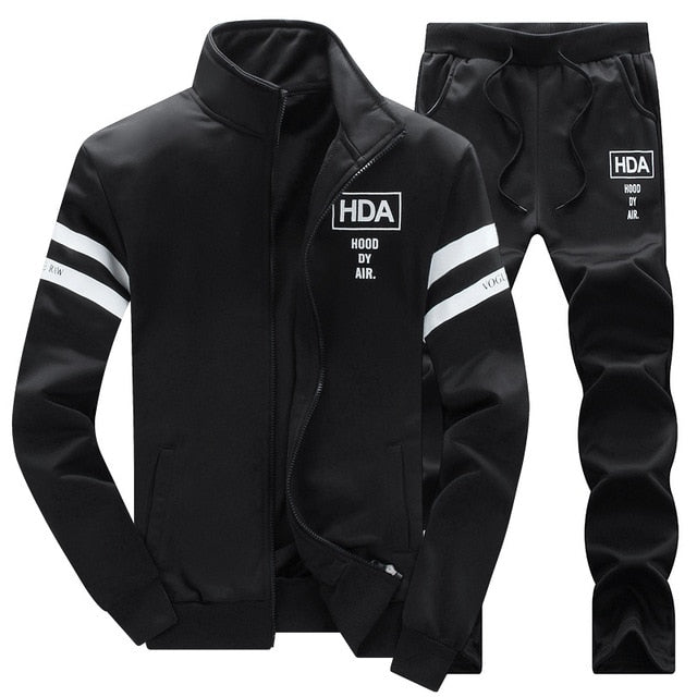 Bolubao Spring Men Set Quality Fleece Sweatshirt + Pants Male Tracksuit Sporting Sweat Suits Mens Survetement Sportswear