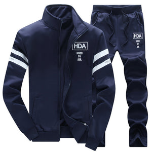 Bolubao Spring Men Set Quality Fleece Sweatshirt + Pants Male Tracksuit Sporting Sweat Suits Mens Survetement Sportswear