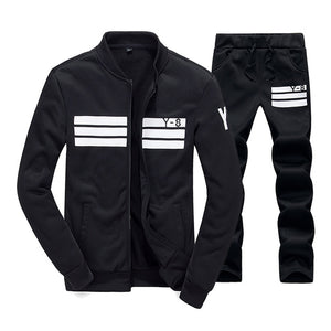 Bolubao Spring Men Set Quality Fleece Sweatshirt + Pants Male Tracksuit Sporting Sweat Suits Mens Survetement Sportswear