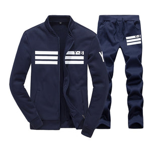 Bolubao Spring Men Set Quality Fleece Sweatshirt + Pants Male Tracksuit Sporting Sweat Suits Mens Survetement Sportswear