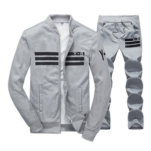 Bolubao Spring Men Set Quality Fleece Sweatshirt + Pants Male Tracksuit Sporting Sweat Suits Mens Survetement Sportswear