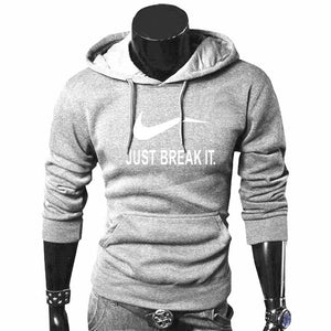 2018 Autumn Winter Casual brand Long sleeved men hooded JUST BREAK IT Hip-Hop Print Hoodies Sweatshirts clothing