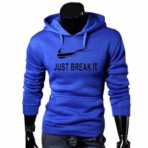 2018 Autumn Winter Casual brand Long sleeved men hooded JUST BREAK IT Hip-Hop Print Hoodies Sweatshirts clothing